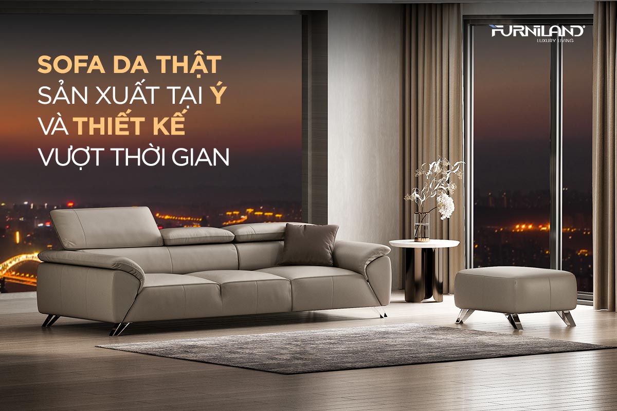 Sofa Da Thật Sản Xuất Tại Ý Và Thiết Kế Vượt Thời Gian