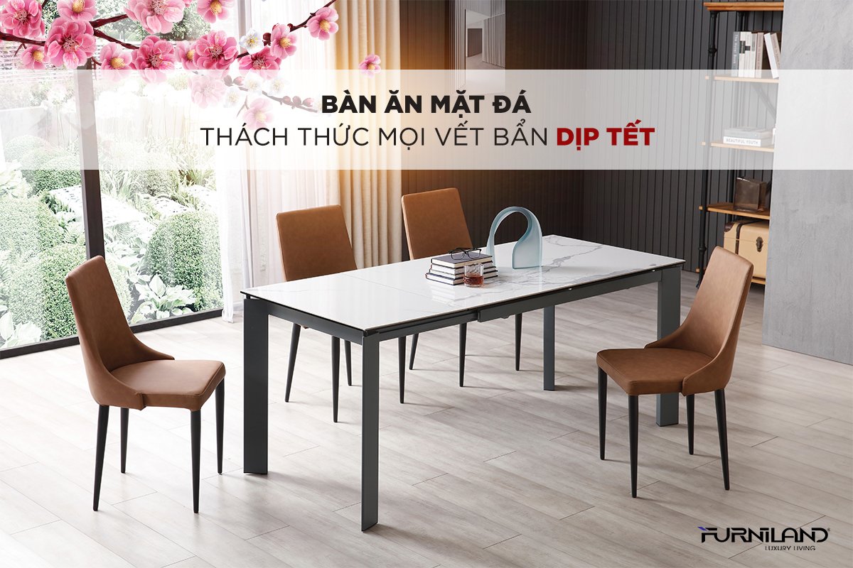 Bàn Ăn Mặt Đá – Thách Thức Mọi Vết Bẩn Dịp Tết