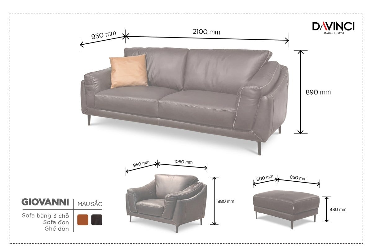 Kích Thước Sofa Tiêu Chuẩn - Mẹo Chọn Size Ghế Sofa Phù Hợp