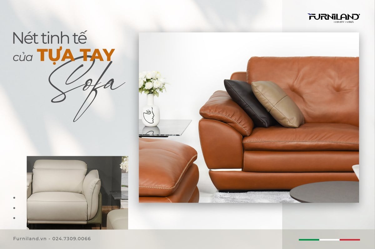 Tay vịn ghế Sofa - chi tiết đắt giá trên bộ Sofa phòng khách