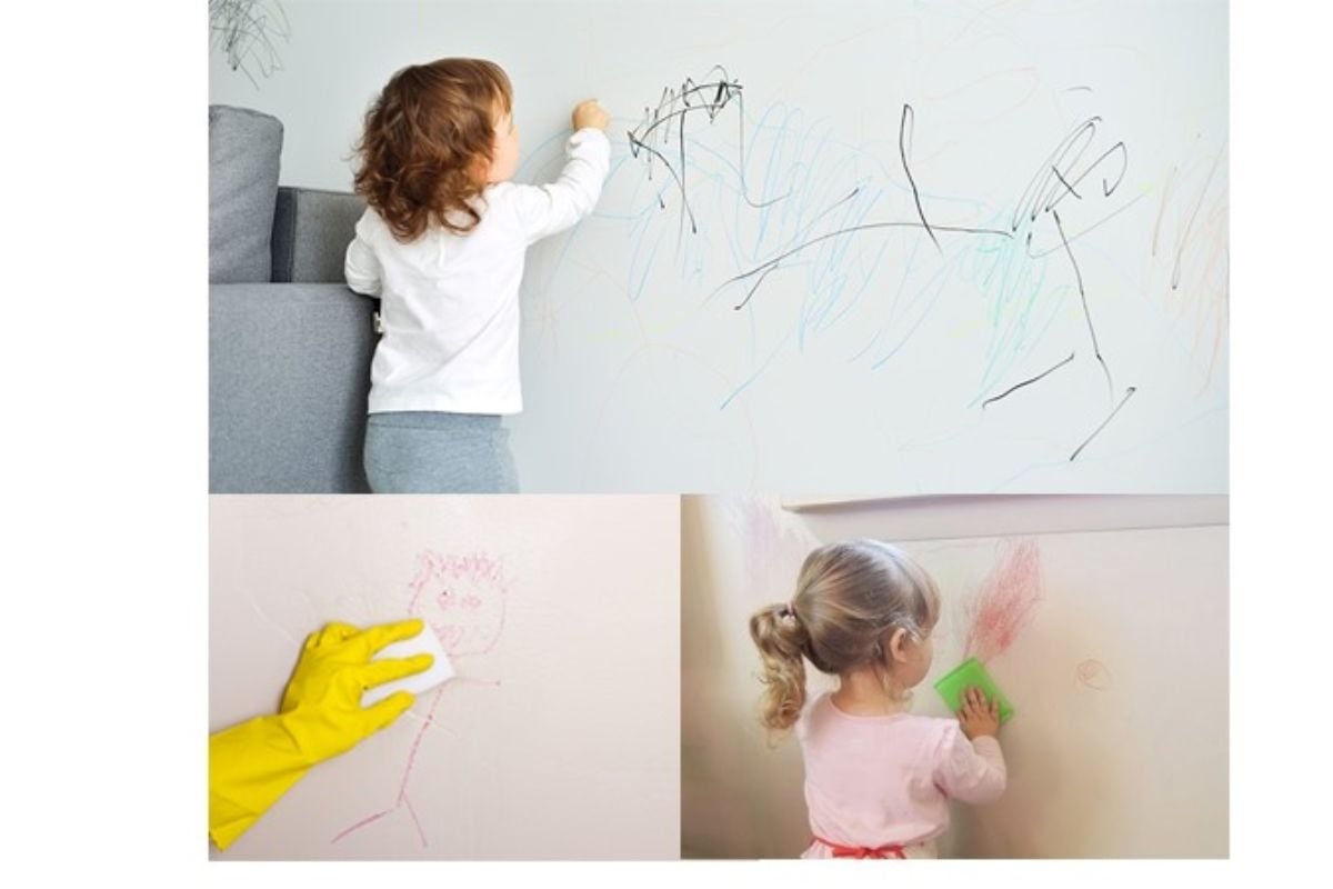cách tẩy bút màu trên tường