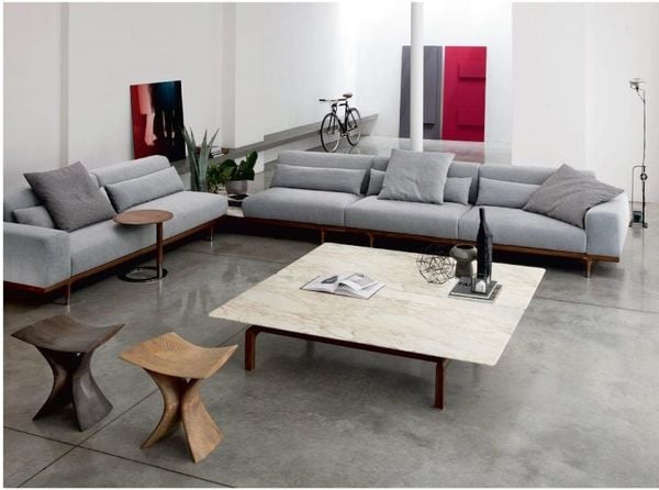 Mẫu bàn sofa phòng khách hình vuông sang trọng