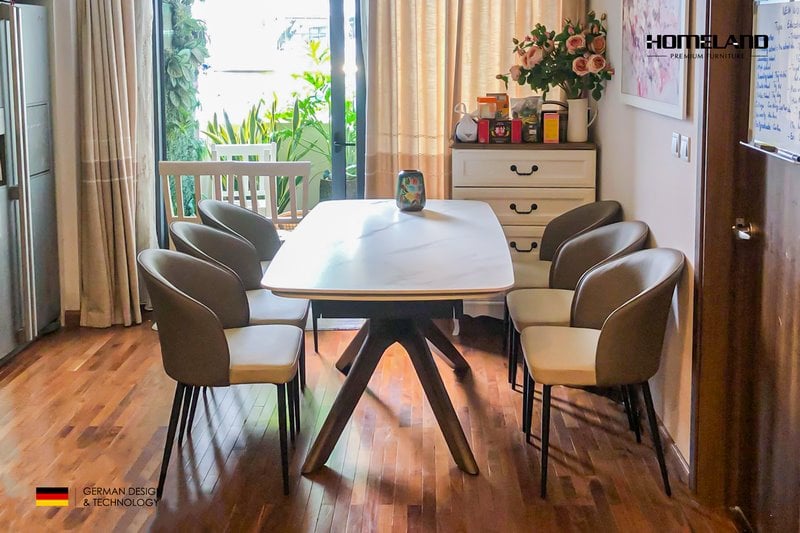 Bàn ăn mặt đá Lisbon - kết hợp hoàn hảo không gian nhà khách