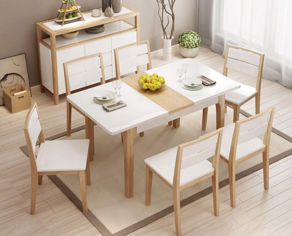 bộ bàn ăn gỗ mdf