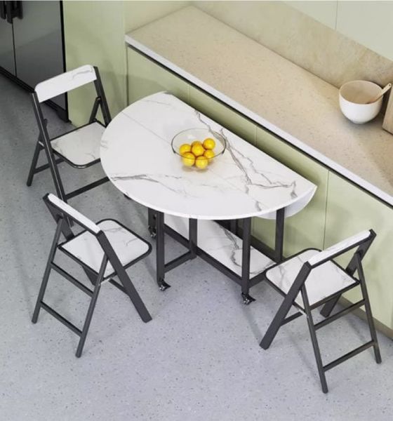 Mẫu bàn tròn gấp phù hợp dành cho căn phòng bếp có diện tích nhỏ