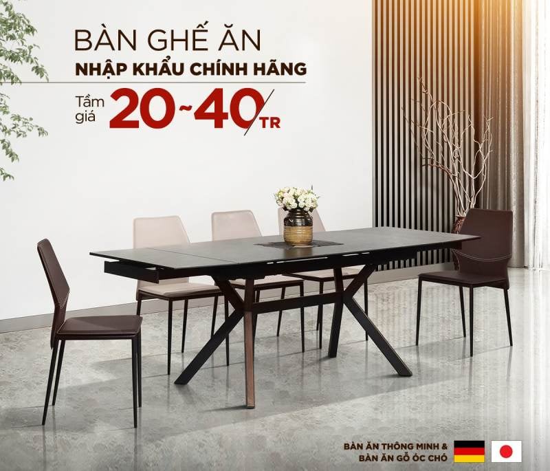 Mẫu bàn ăn tầm giá 40 triệu không thể thiếu của mỗi gia đình