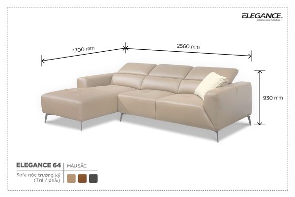 Elegance 64 - Sofa da - Sofa nhập khẩu - Sofa Malaysia - Sofa Giá Rẻ