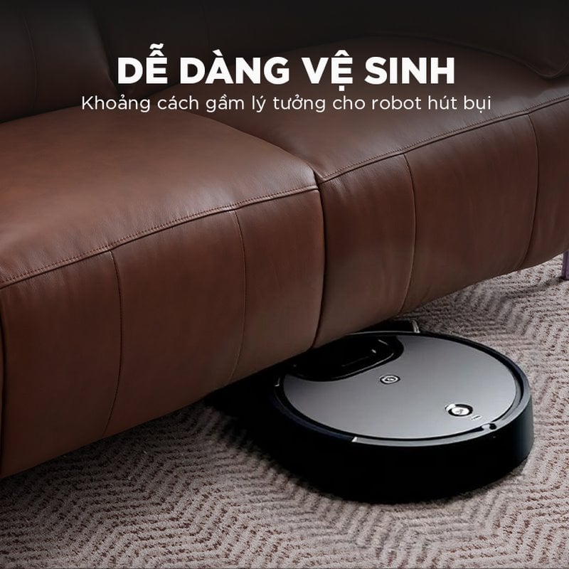 Thiết kế gầm cao cho robot hút bụi dễ dàng đi vào