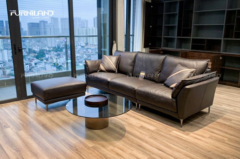 Ghế sofa băng thiết kế với kiểu dáng hiện đại, đường nét gọn gàng