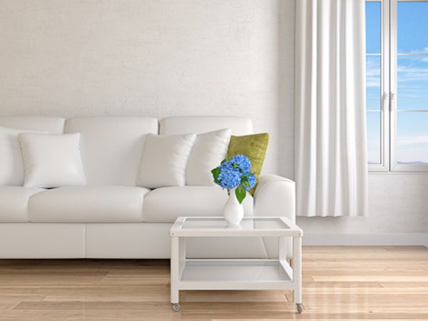 ghế sofa da màu trắng