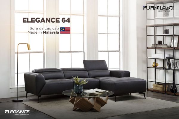 Sofa băng Elegance 64- Sofa da - Sofa nhập khẩu - Sofa Malaysia - Sofa Giá Rẻ
