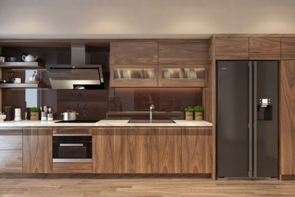 Ý tưởng thiết kế nội thất nhà bếp đơn giản cho căn hộ chung cư