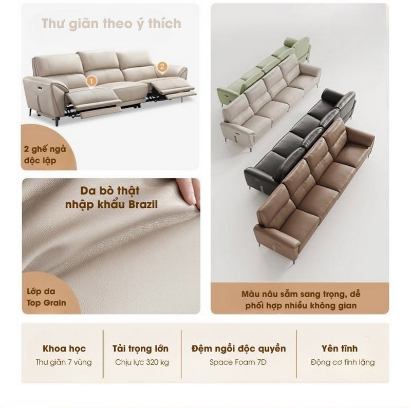Sofa chỉnh điện Larson - Cheers Sofa - Sofa thông minh