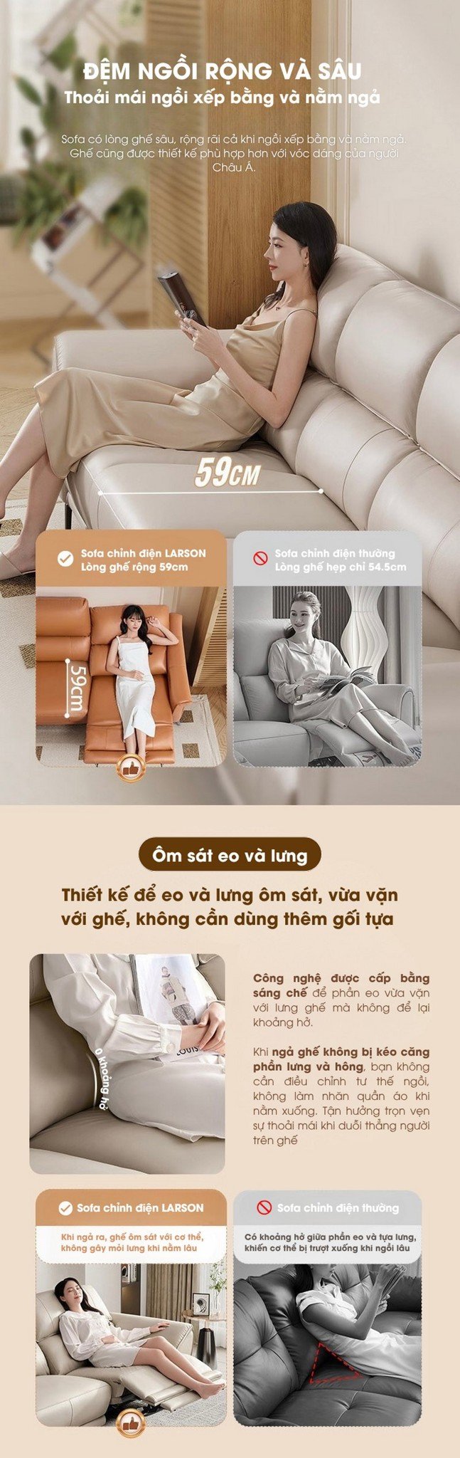Sofa chỉnh điện Larson - Cheers Sofa - Sofa thông minh
