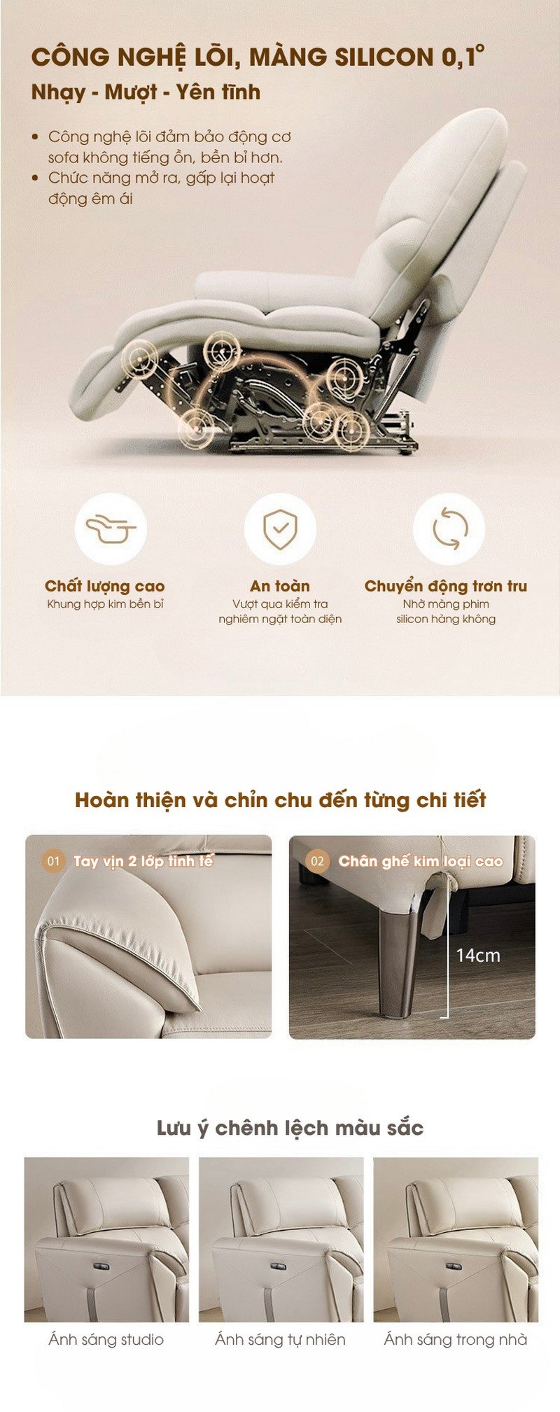 Sofa chỉnh điện Larson - Cheers Sofa - Sofa thông minh