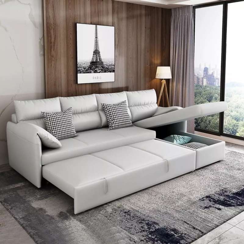 Ghế sofa thông minh chữ L có thể kéo ra thành giường