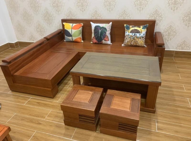 Mẫu sofa gỗ xoan đào