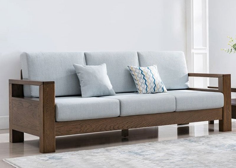 Sofa phòng khách chất liệu gỗ cao cấp