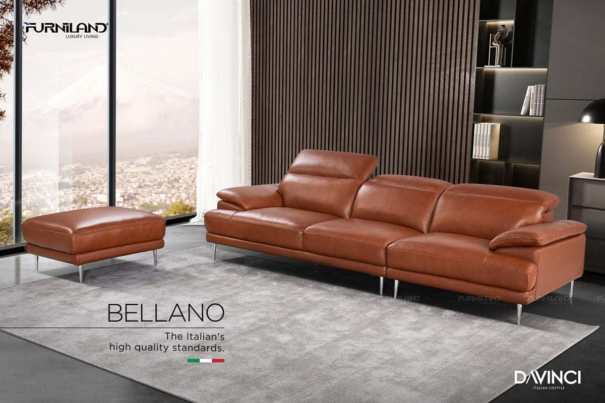 Sofa Bellano giúp người ngồi trải nghiệm ấm áp vào mùa đông và thoáng khí vào mùa hè