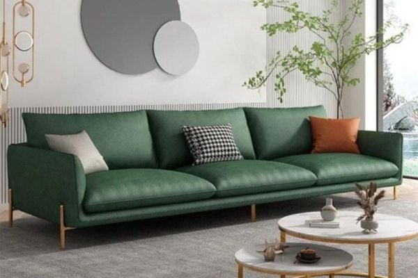 Mẫu sofa nhập khẩu màu xanh lá cây hợp mệnh Hỏa sinh năm 1994
