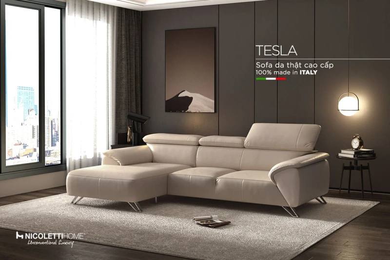 Sofa Italia nhập khẩu sử dụng chất liệu da cao cấp số 1