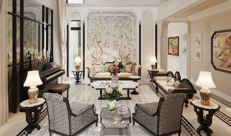 Mẫu ghế sofa phong cách Indochine nâng tầm vẻ đẹp nội thất Á Đông