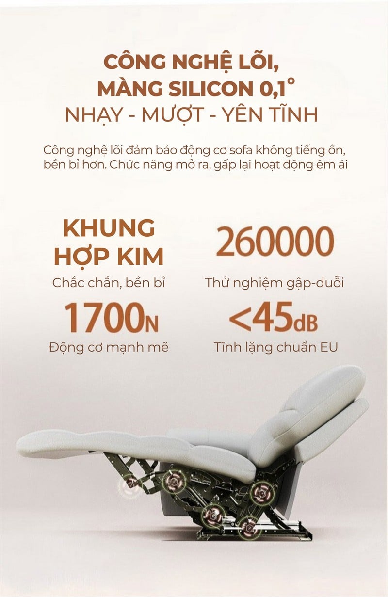 Sofa thông minh chỉnh điện Domus - Cheers Sofa