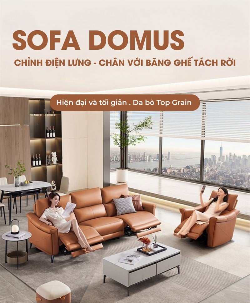 Sofa thông minh chỉnh điện Domus - Cheers Sofa