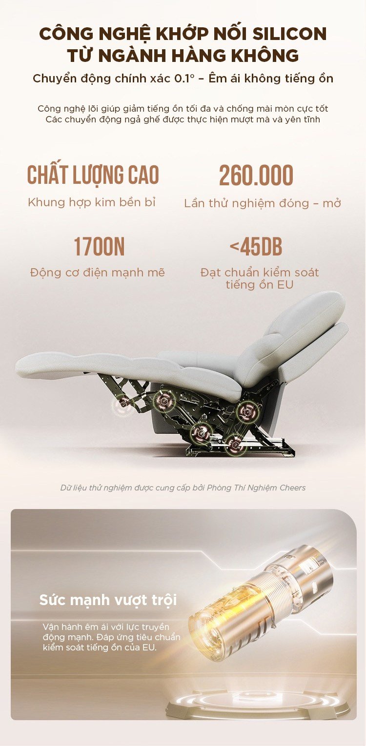 Khung ghế bền bỉ, chắc chắn