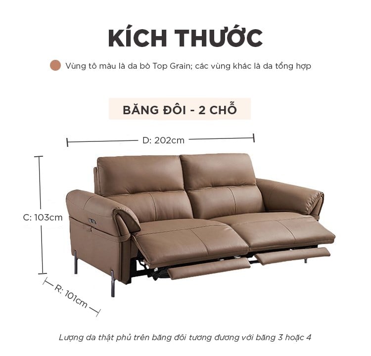 Sofa thông minh chỉnh điện Lago - Cheers Sofa