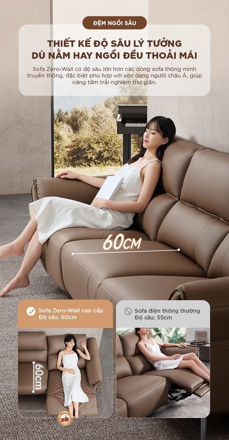 Sofa thông minh chỉnh điện Lago - Cheers Sofa