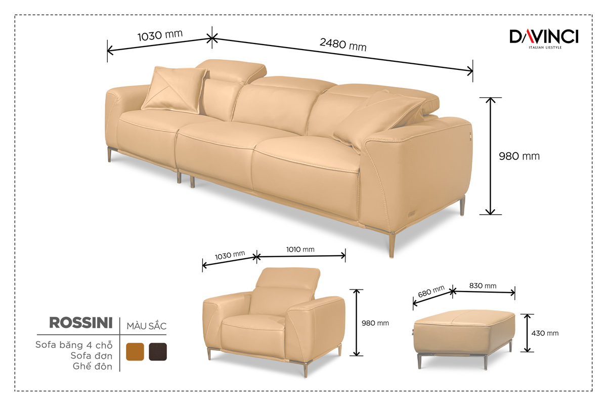 Sofa cao cấp Rossini - Sofa nhập khẩu Italia