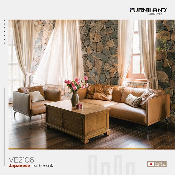 Sofa da nhập khẩu - VE2106