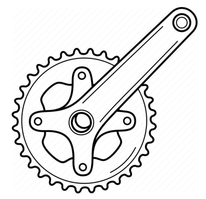 Đùi đĩa xe đạp 1 tầng Fixed Gear PIZZ Track AERO CRANK 144BCD 48T