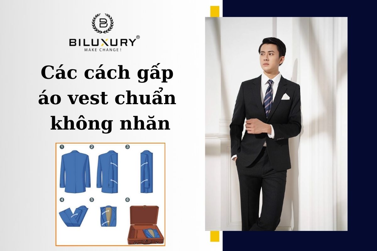 Các cách gấp áo vest chuẩn không nhăn