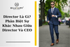 Director Là Gì? Phân Biệt Sự Khác Nhau Giữa Director Và CEO