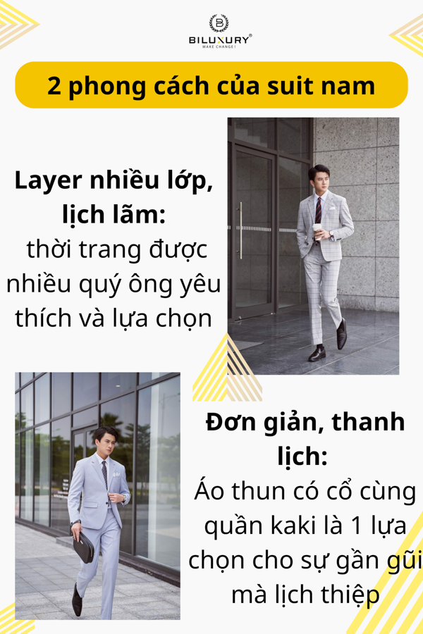 2 phong cách của suit nam