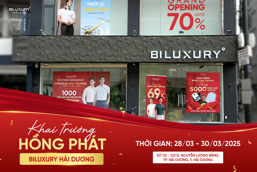 ƯU ĐÃI TƯNG BỪNG - MỪNG BILUXURY HẢI DƯƠNG KHAI TRƯƠNG CƠ SỞ MỚI