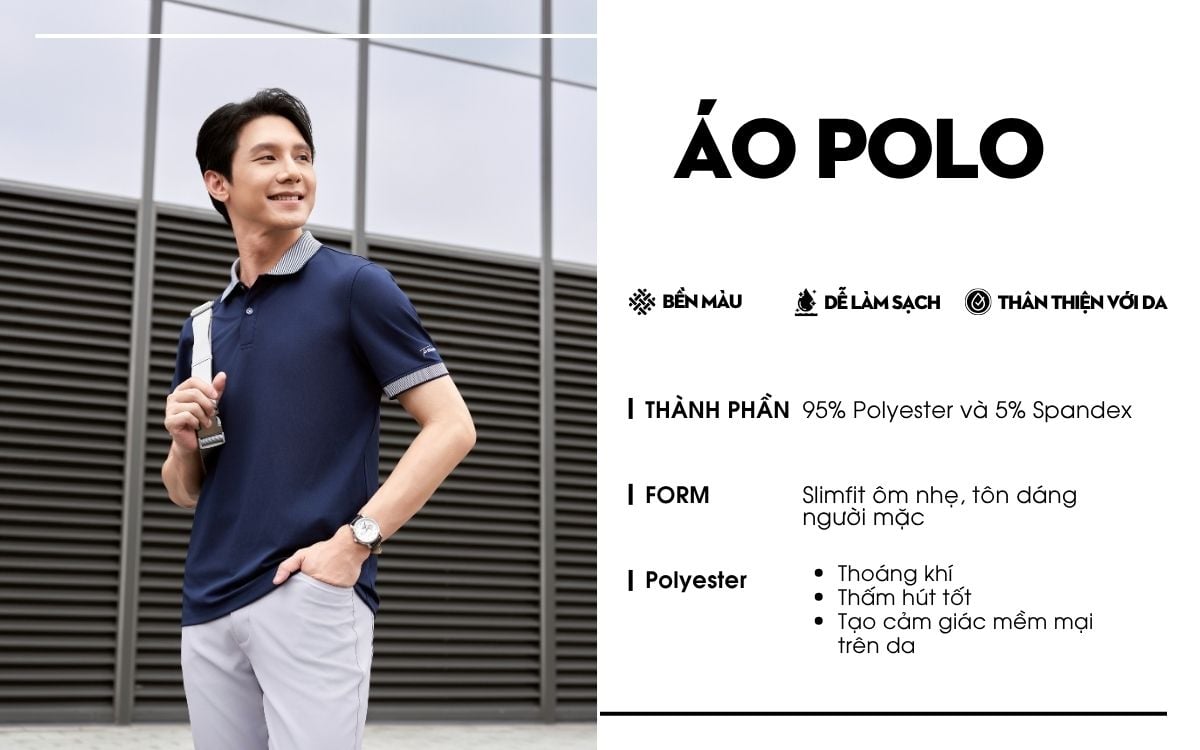 Áo Polo Xanh Cao Cấp, Chống Nhăn, Bền Màu 9APCB574TTT