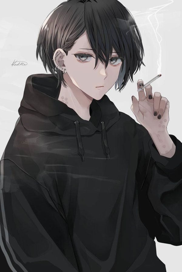 avatar buồn nam hút thuốc