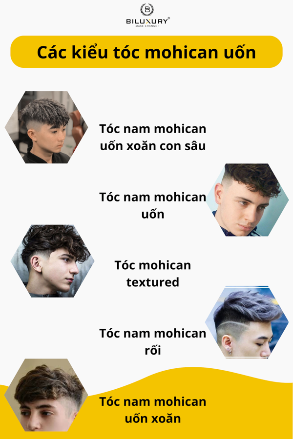 Các kiểu tóc mohican uốn