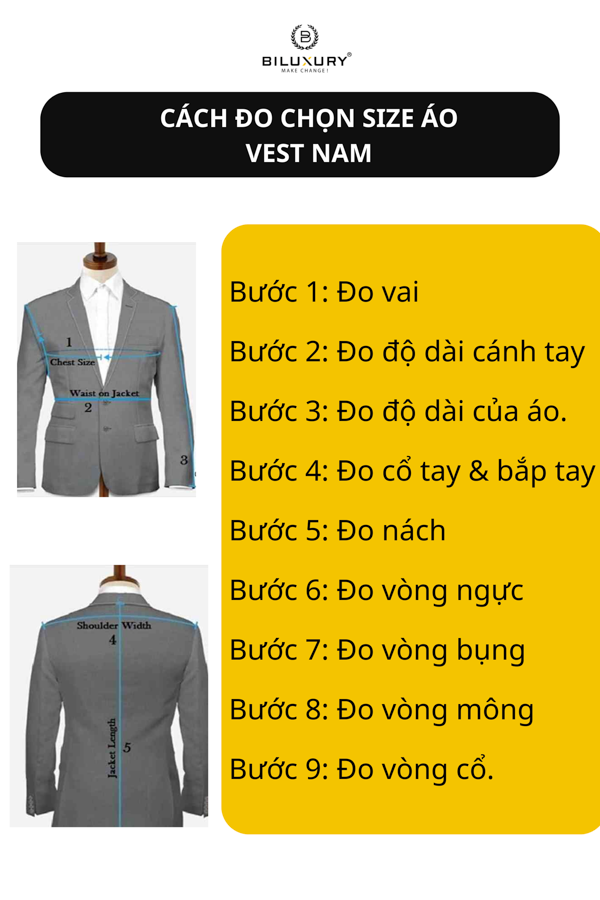 Cách chọn size áo vest nam chuẩn