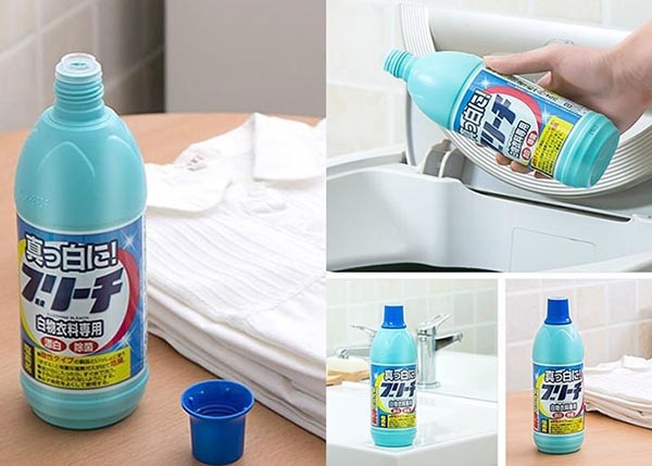 Không để áo tiếp xúc trực tiếp với thuốc tẩy