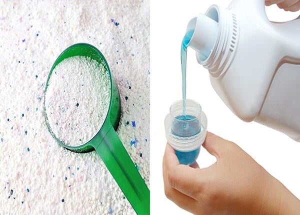 Giặt áo sơ mi với lượng bột giặt vừa phải