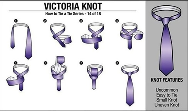 Victoria là một trong những kiểu thắt cà vạt phổ biến nhất