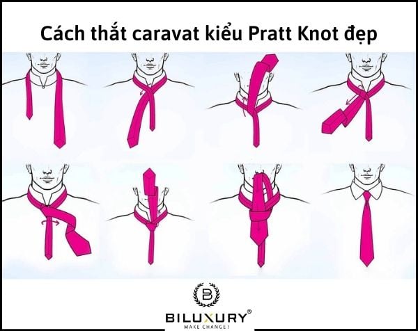 Cách thắt cà vạt Pratt Knot đẹp