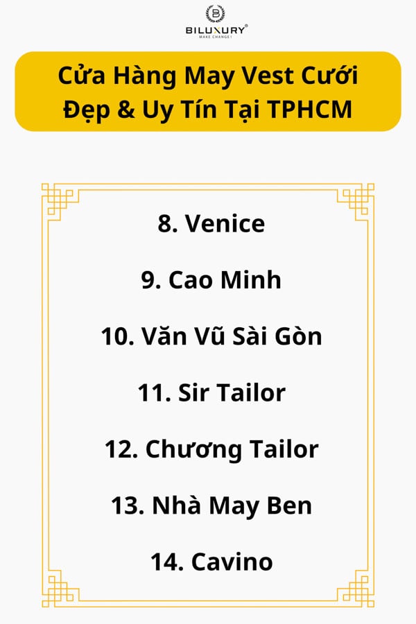 Cửa Hàng May Vest Cưới Đẹp & Uy Tín Tại TPHCM