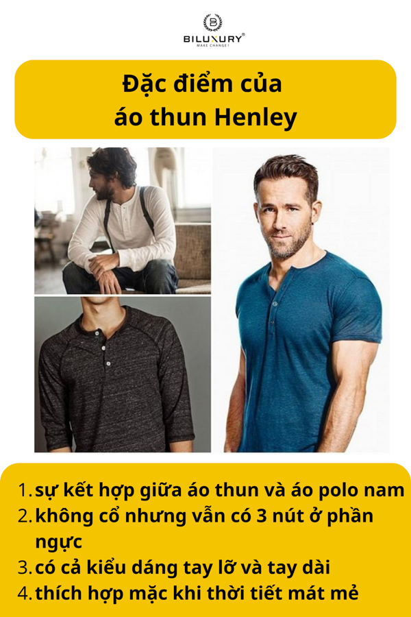Đặc điểm của áo thun Henley