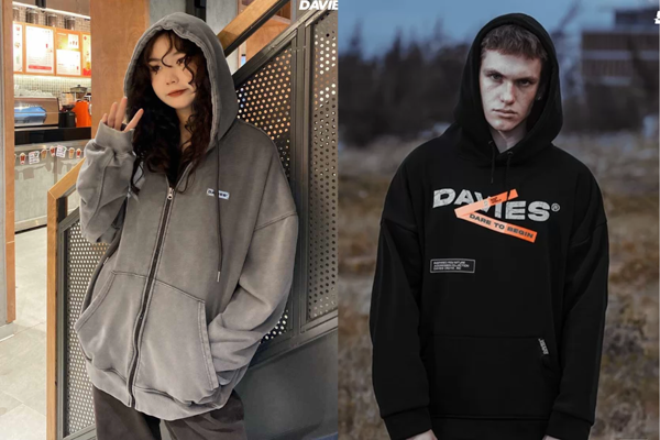 mẫu hoodie local brand davies