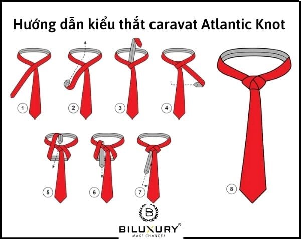 Nút thắt Đại Tây Dương.  hướng dẫn cách thắt cà vạt